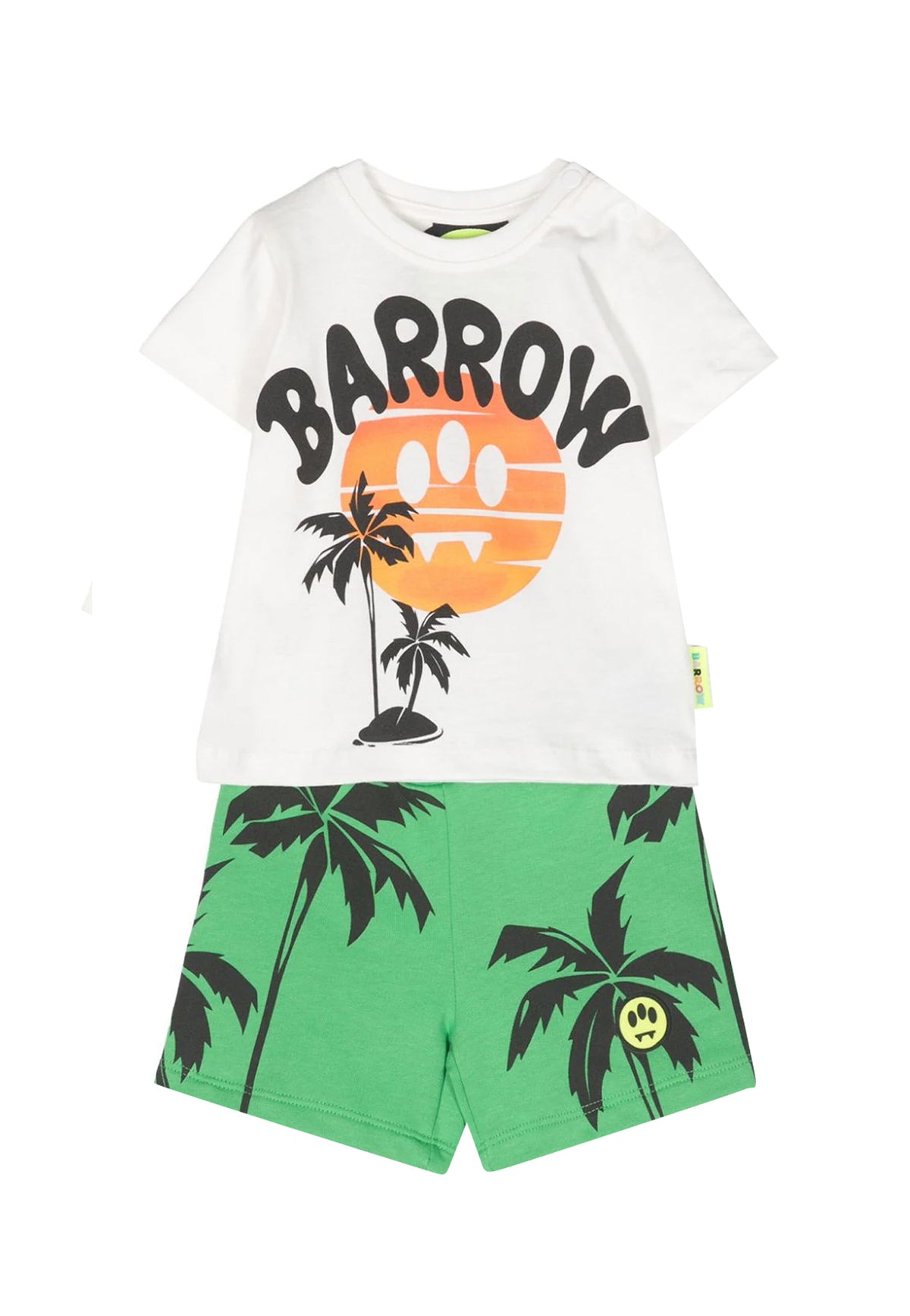 ViaMonte Shop | Barrow completo bianco/verde neonato in cotone