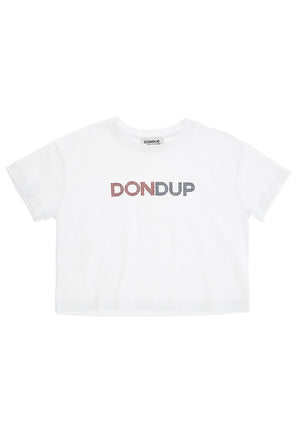 ViaMonte Shop | Dondup t-shirt bianca bambina in cotone
