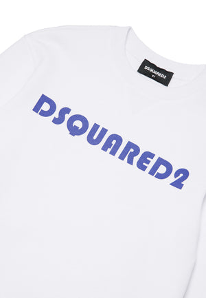ViaMonte Shop | Dsquared2 felpa bianca bambino in cotone