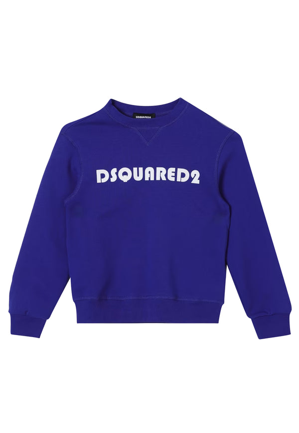 ViaMonte Shop | Dsquared2 felpa blu bambino in cotone