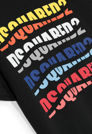 ViaMonte Shop | Dsquared2 t-shirt nera bambino in cotone