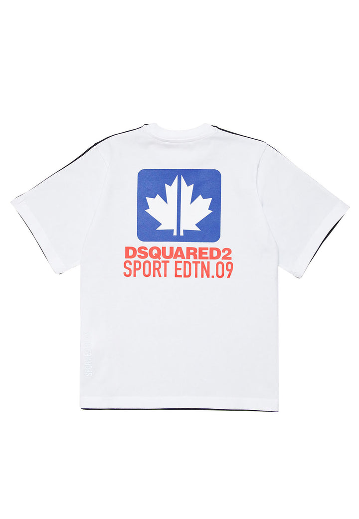 ViaMonte Shop | Dsquared2 t-shirt nero/bianco bambino in cotone