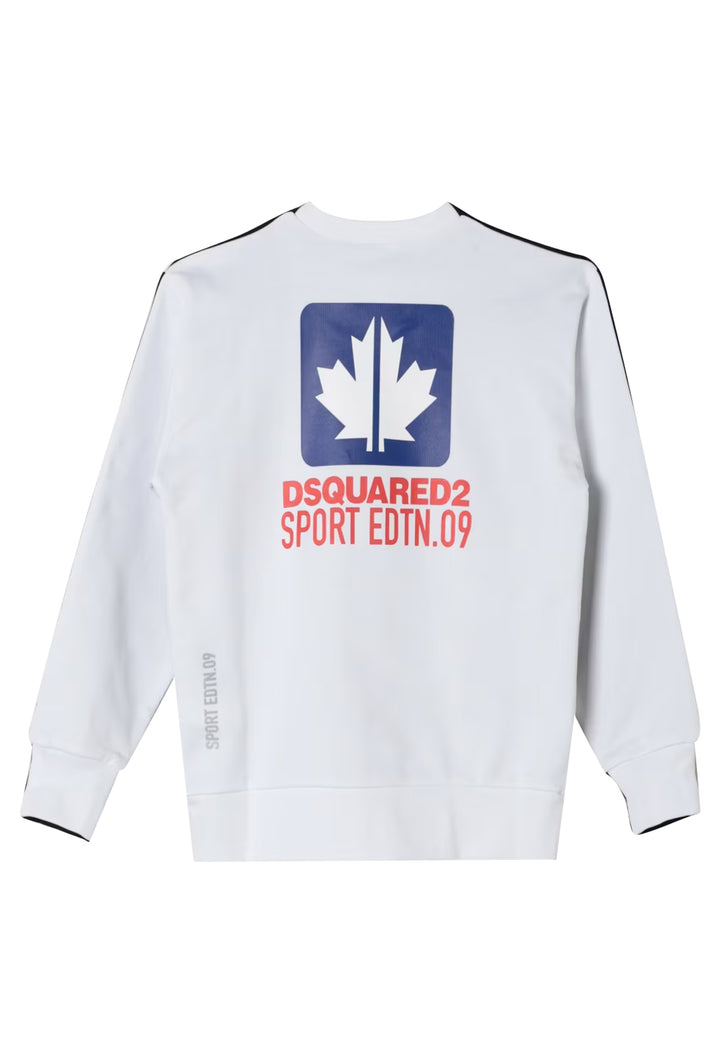 ViaMonte Shop | Dsquared2 felpa nera/bianca bambino in cotone