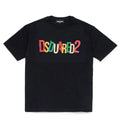 ViaMonte Shop | Dsquared2 t-shirt nera bambino in cotone
