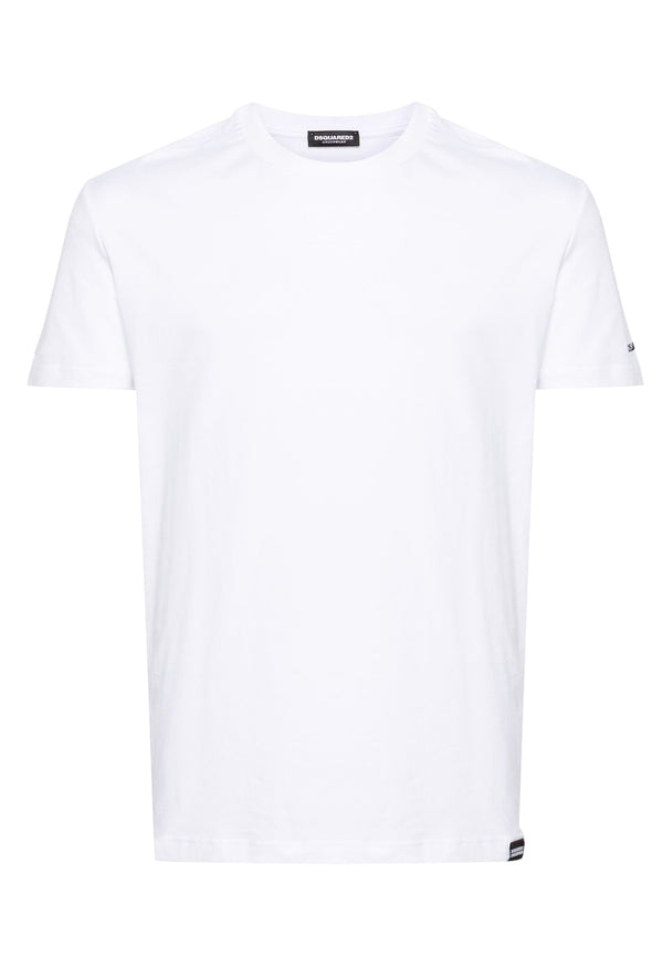 ViaMonte Shop | Dsquared2 t-shirt bianca uomo in cotone elasticizzato