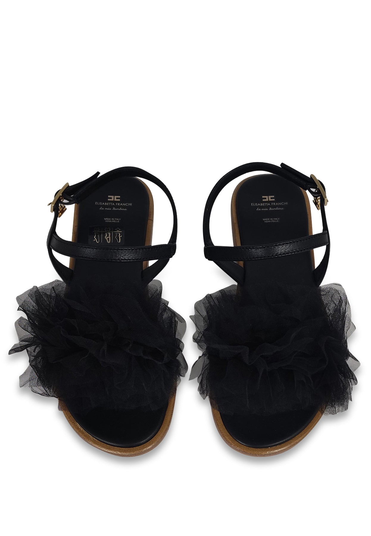 ViaMonte Shop | Elisabetta Franchi La Mia Bambina sandali neri bambina