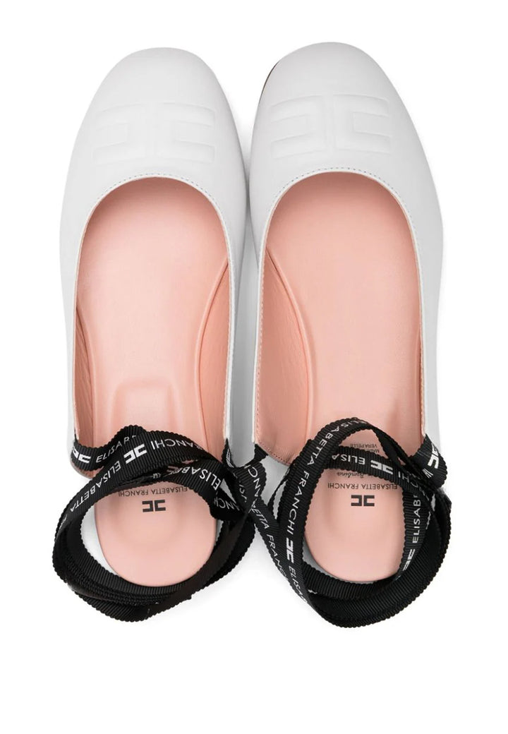 ViaMonte Shop | Elisabetta Franchi ballerine Chanel bianca bambina