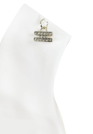 ViaMonte Shop | Elisabetta Franchi vestito bianco bambina in nylon