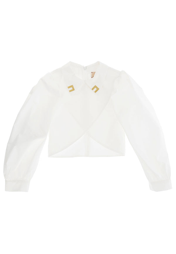 ViaMonte Shop | Elisabetta Franchi camicia bianca bambina in cotone