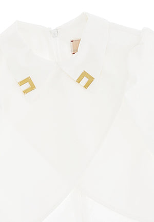 ViaMonte Shop | Elisabetta Franchi camicia bianca bambina in cotone
