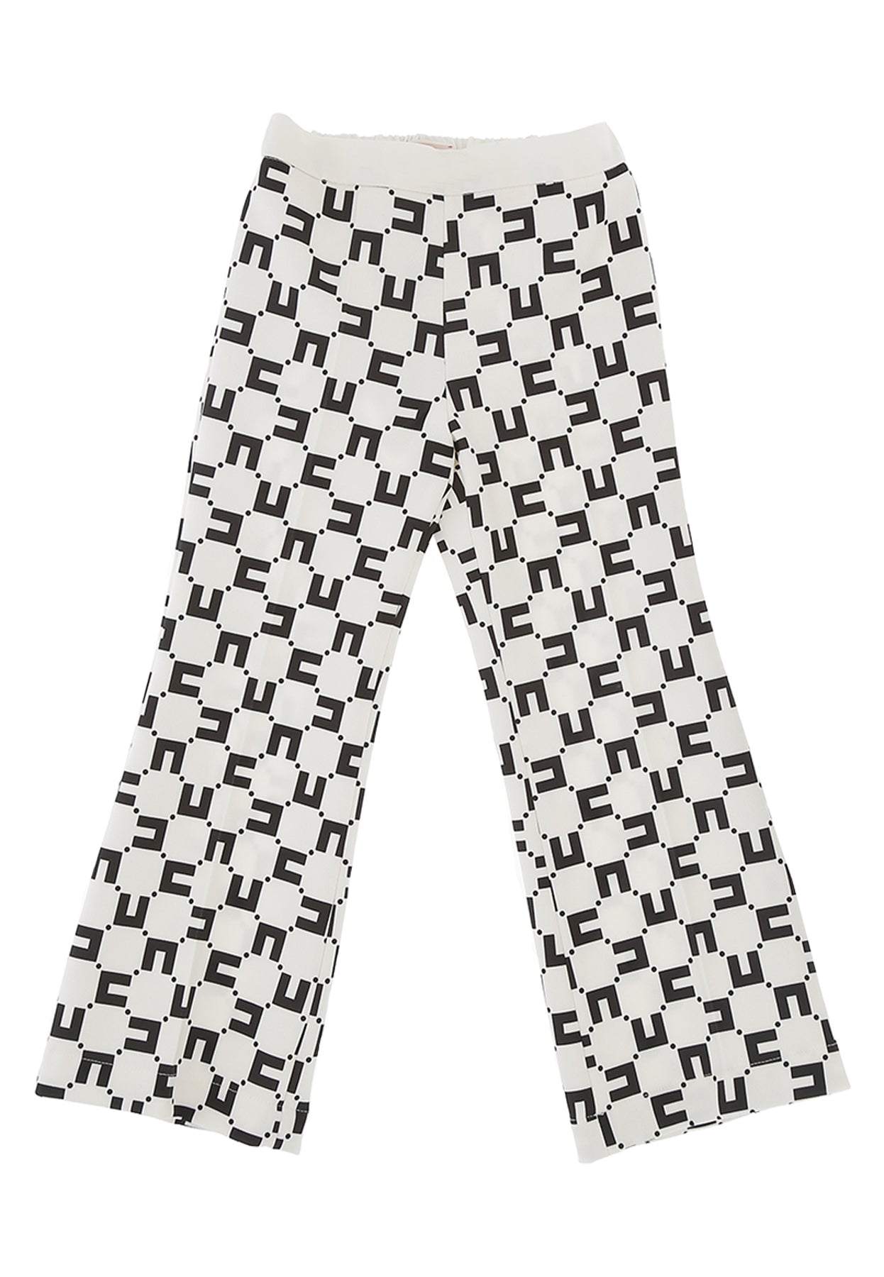 ViaMonte Shop | Elisabetta Franchi pantalone bianco/nero bambina in crépe