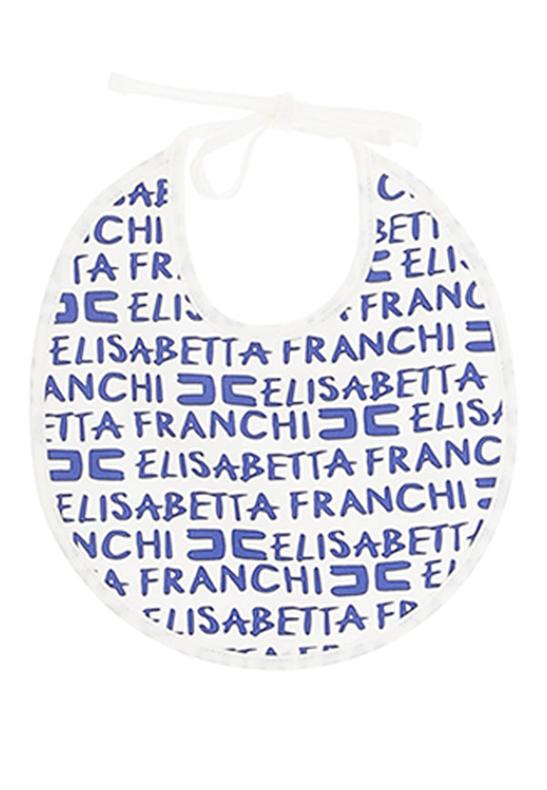 ViaMonte Shop | Elisabetta Franchi bavetta avorio/blu neonata in cotone