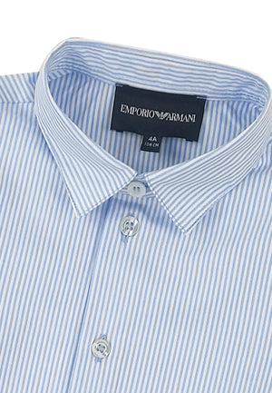 ViaMonte Shop | Emporio Armani camicia celeste bambino in cotone