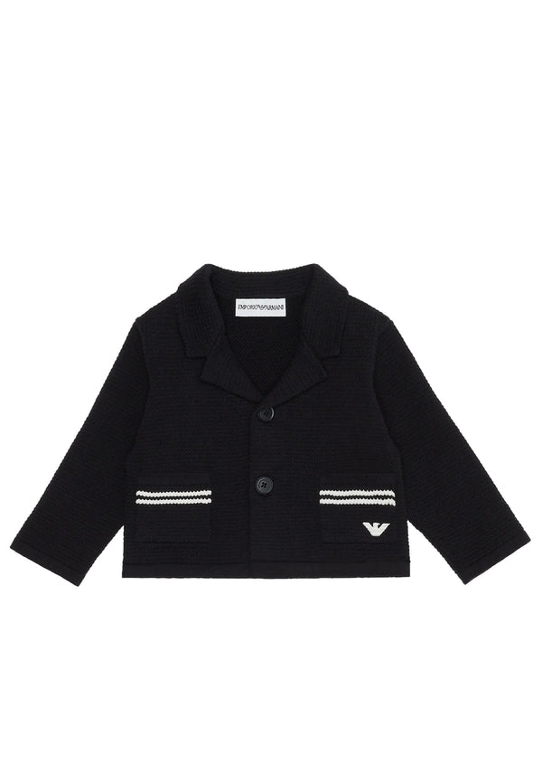 ViaMonte Shop | Emporio Armani giacca blu navy neonato in maglia