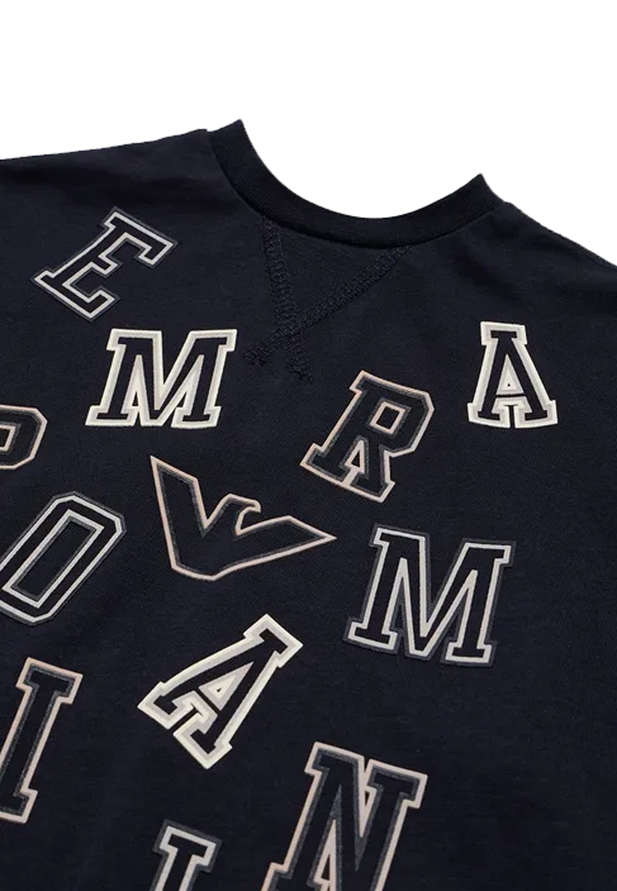 ViaMonte Shop | Emporio Armani t-shirt blu navy neonato in cotone