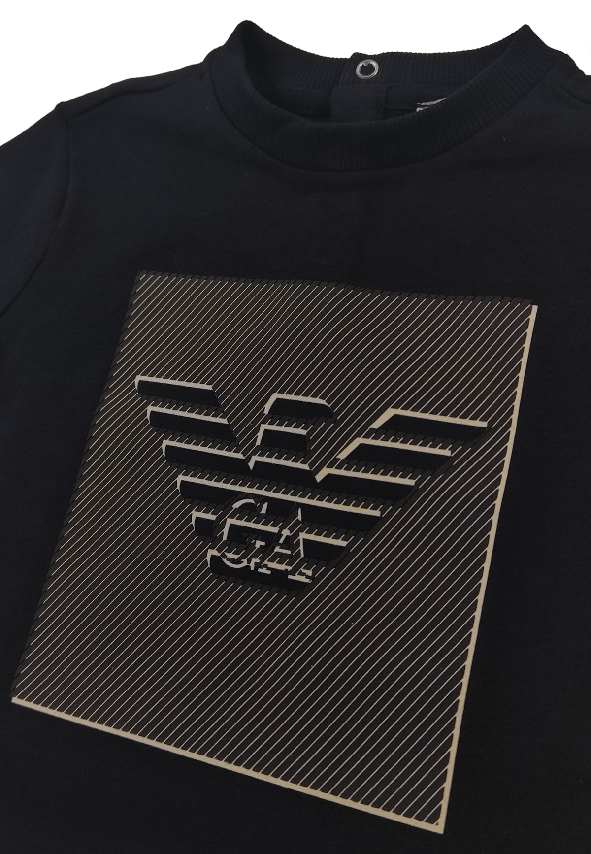 ViaMonte Shop | Emporio Armani t-shirt blu navy neonato in cotone