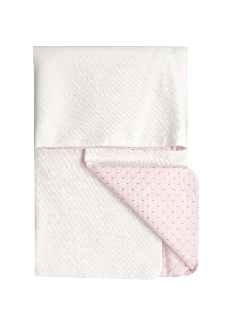 ViaMonte Shop | Emporio Armani copertina bianca/rosa neonata in cotone