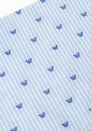 ViaMonte Shop | Emporio Armani bavetta bianca/azzurra neonato in cotone