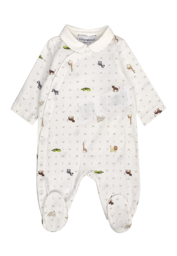 ViaMonte Shop | Emporio Armani tutina avorio neonato in cotone