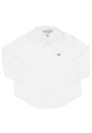 ViaMonte Shop | Emporio Armani camicia bianca neonato in lino