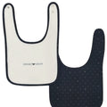 ViaMonte Shop | Emporio Armani set bavette blu/bianco neonato in cotone