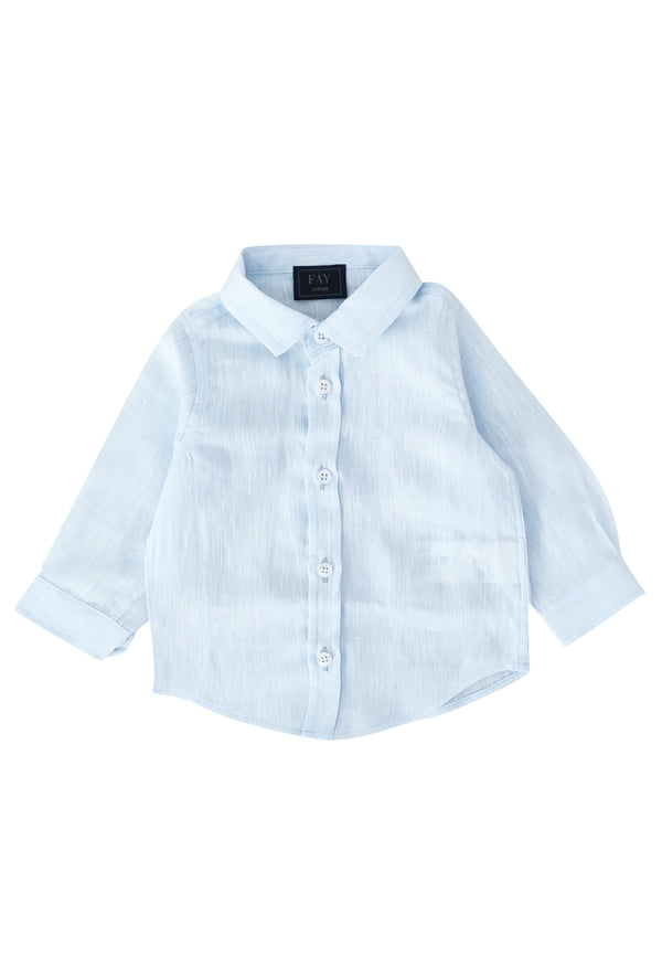 ViaMonte Shop | Fay camicia celeste neonato in lino