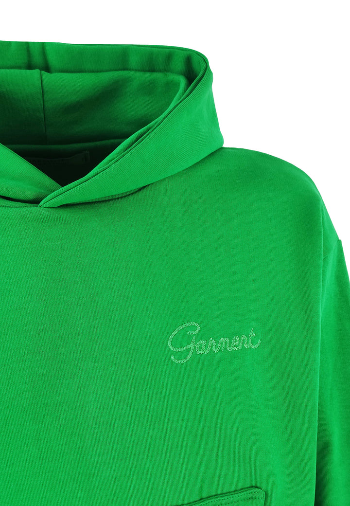 ViaMonte Shop | Garment Workshop felpa verde unisex in jersey di cotone