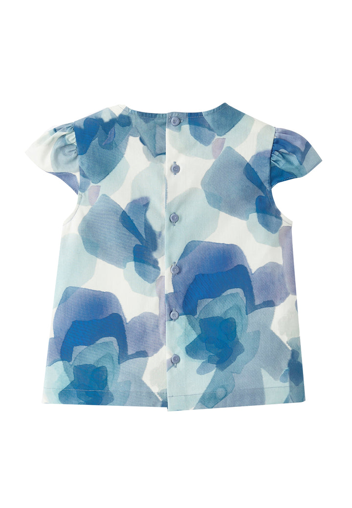 ViaMonte Shop | Il gufo camicia bluette bambina in cotone