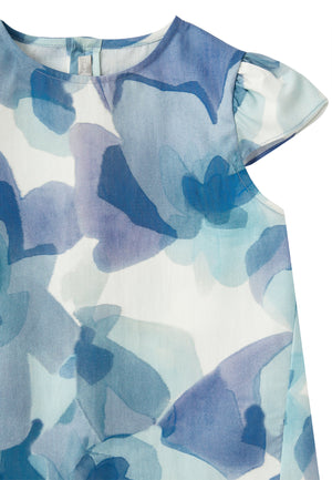 ViaMonte Shop | Il gufo camicia bluette bambina in cotone