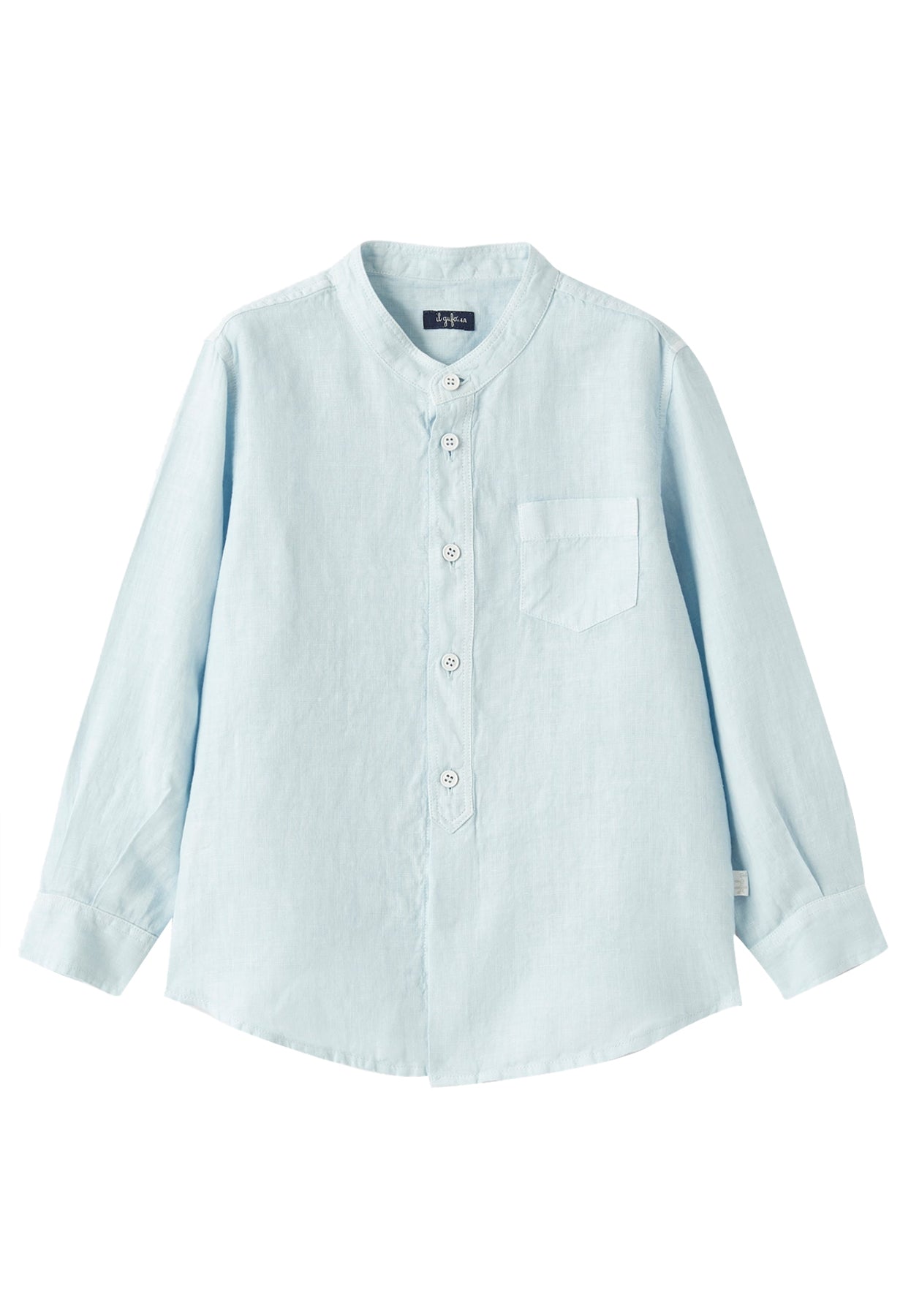 ViaMonte Shop | Il Gufo camicia azzurra bambino in lino