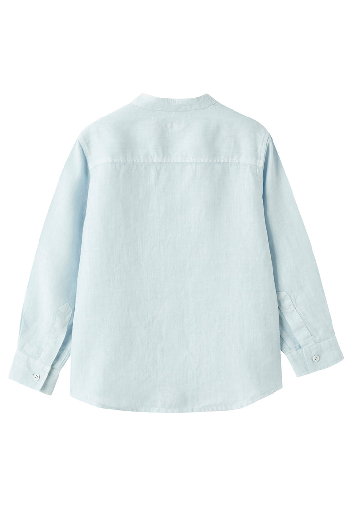 ViaMonte Shop | Il Gufo camicia azzurra bambino in lino