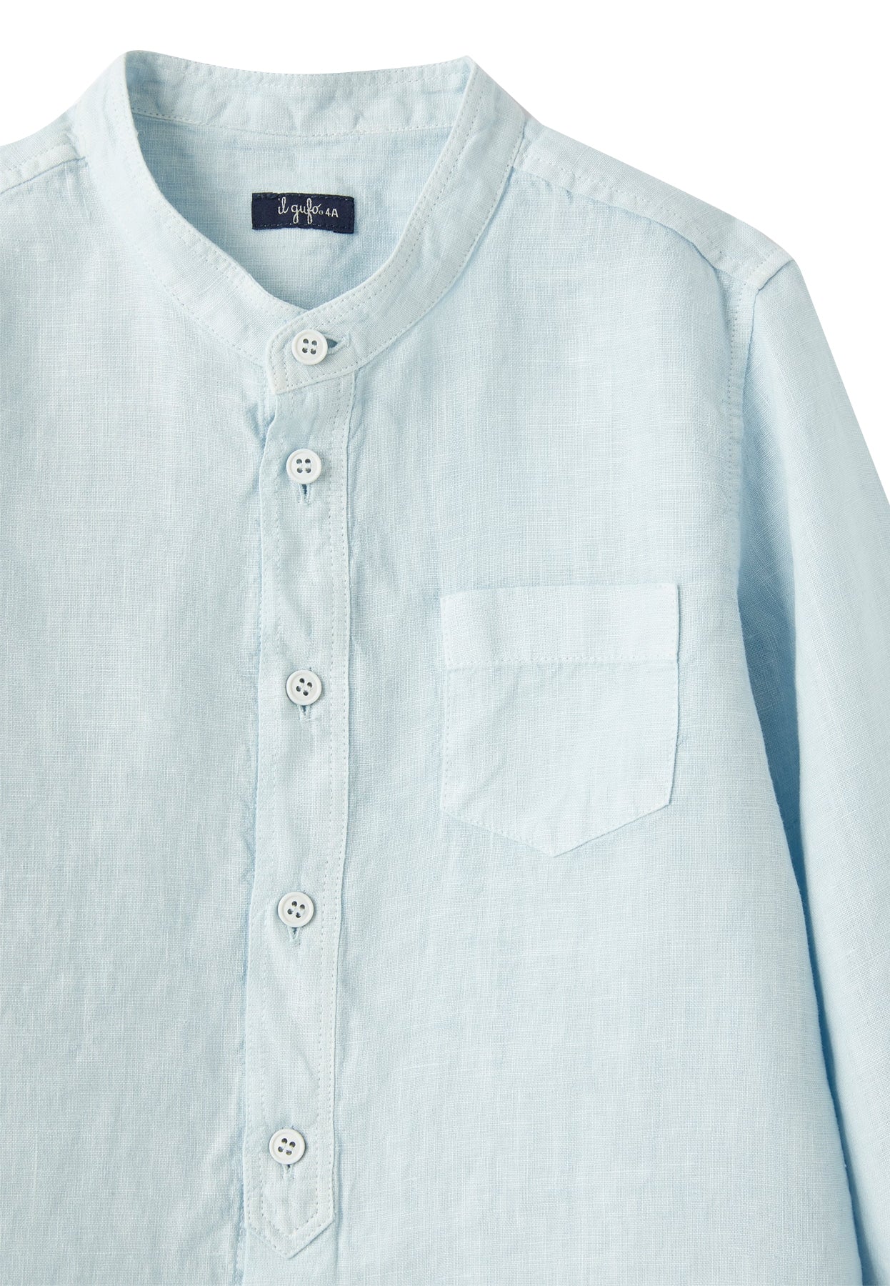 ViaMonte Shop | Il Gufo camicia azzurra bambino in lino