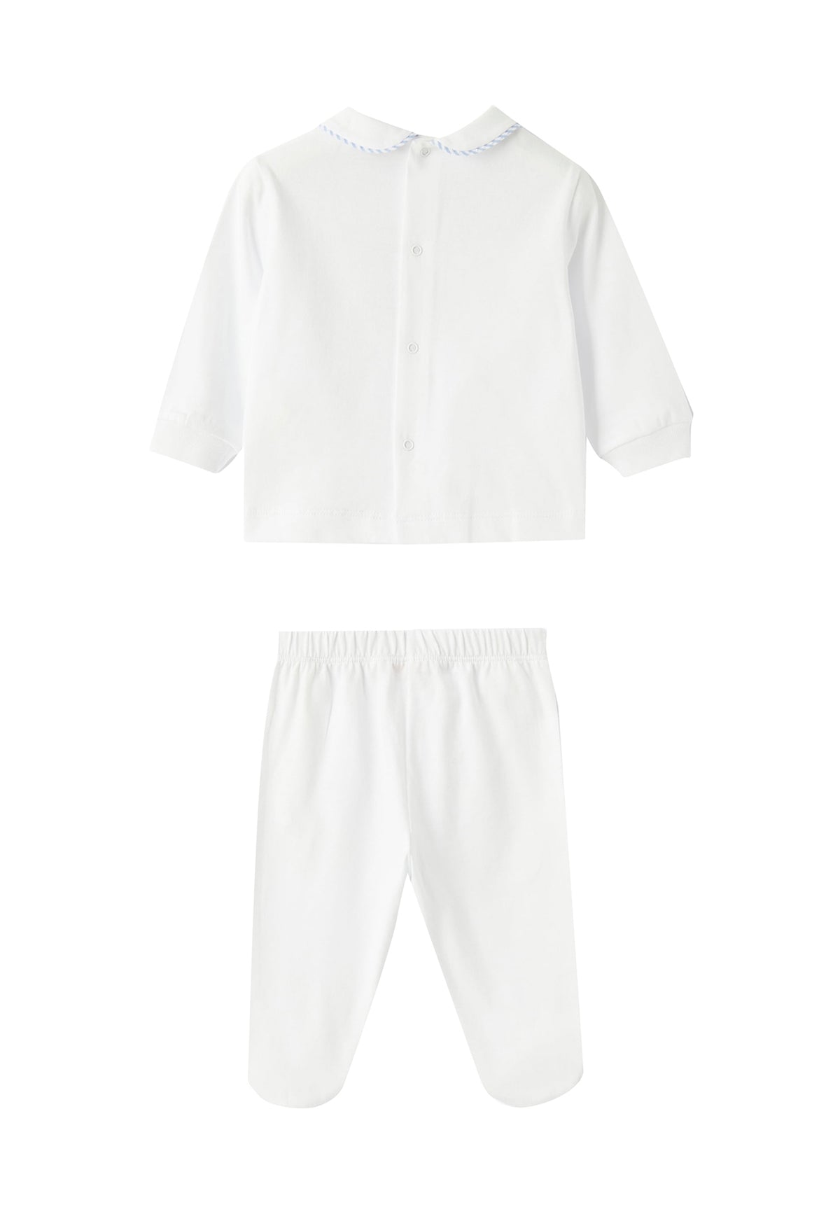 ViaMonte Shop | Il Gufo completo bianco neonato in cotone