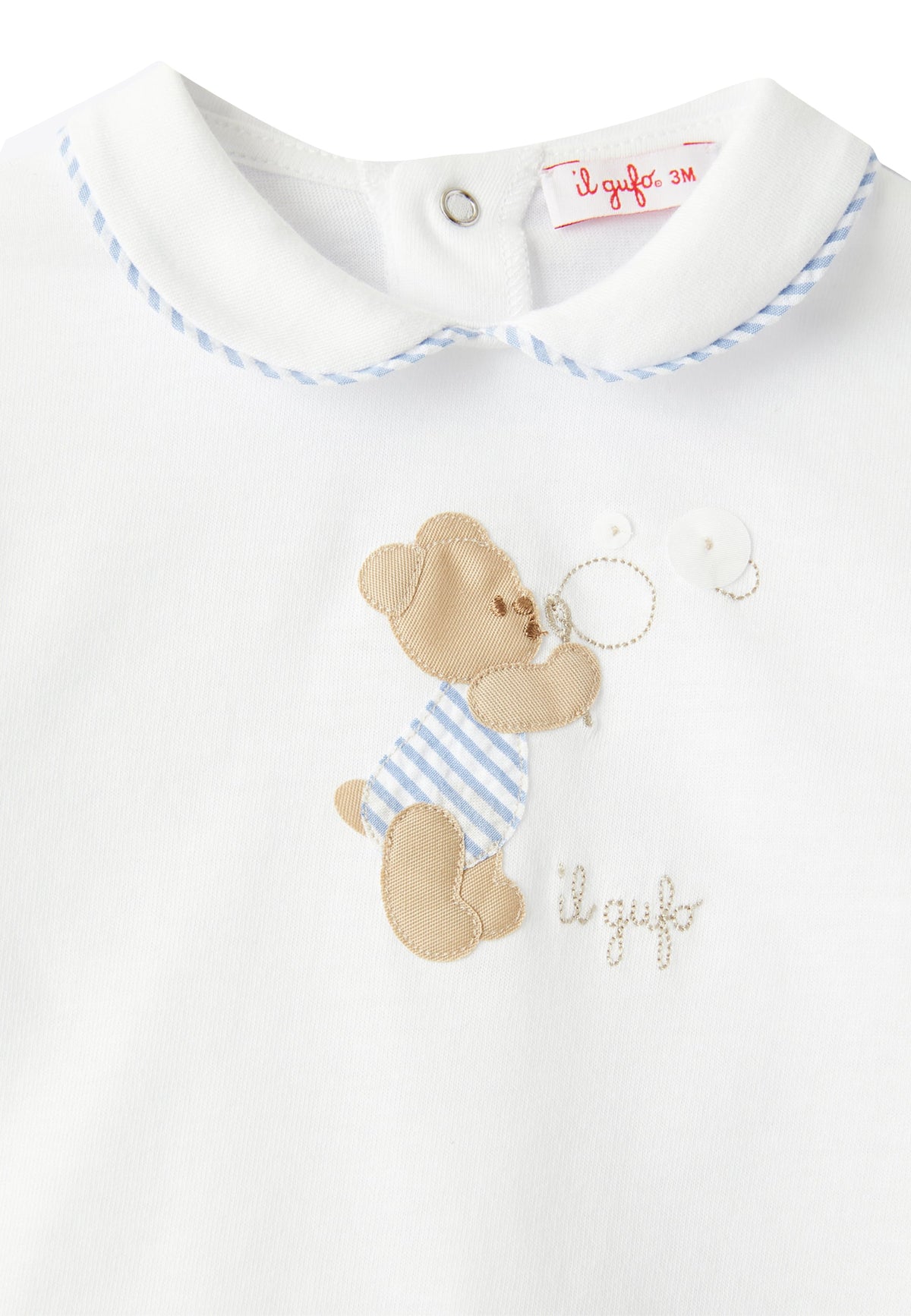 ViaMonte Shop | Il Gufo completo bianco neonato in cotone