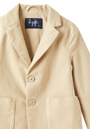ViaMonte Shop | Il Gufo giacca beige bambino in cotone