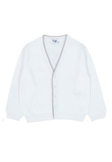 ViaMonte Shop | Il gufo maglia cardigan bianco bambino in cotone