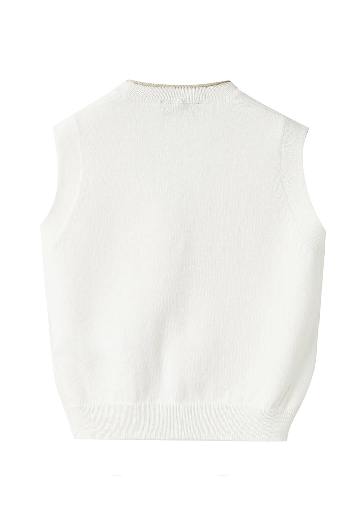 ViaMonte Shop | Il gufo maglia cardigan bianco neonato in cotone