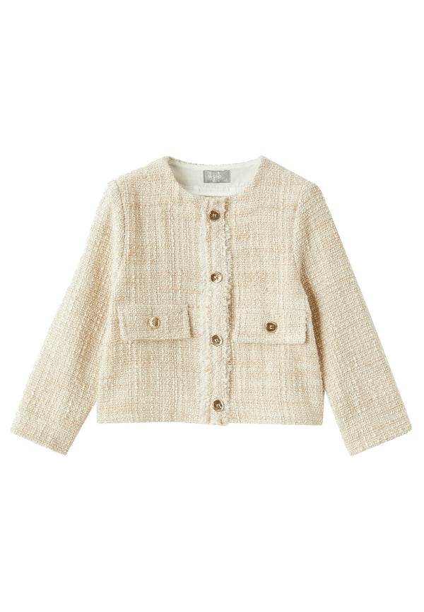 ViaMonte Shop | Il Gufo giacca beige bambina in cotone