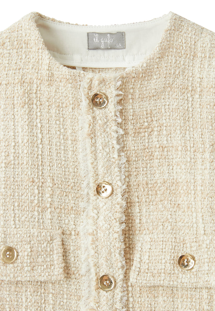 ViaMonte Shop | Il Gufo giacca beige bambina in cotone