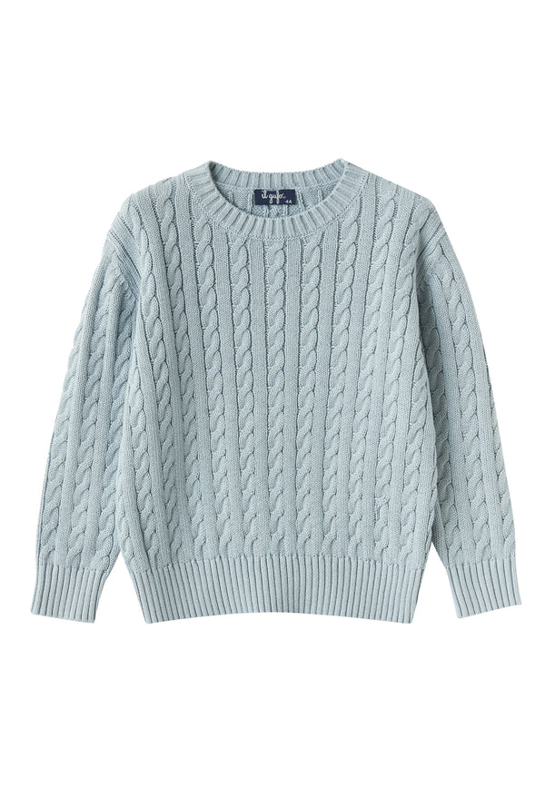 ViaMonte Shop | Il Gufo maglia celeste scuro bambino in cotone