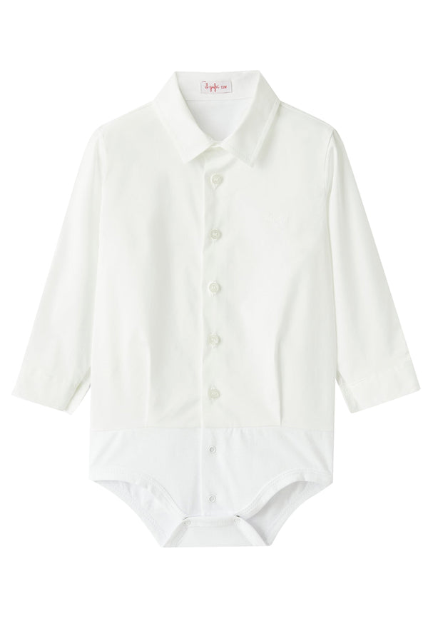 ViaMonte Shop | Il Gufo camicia/body neonato in cotone