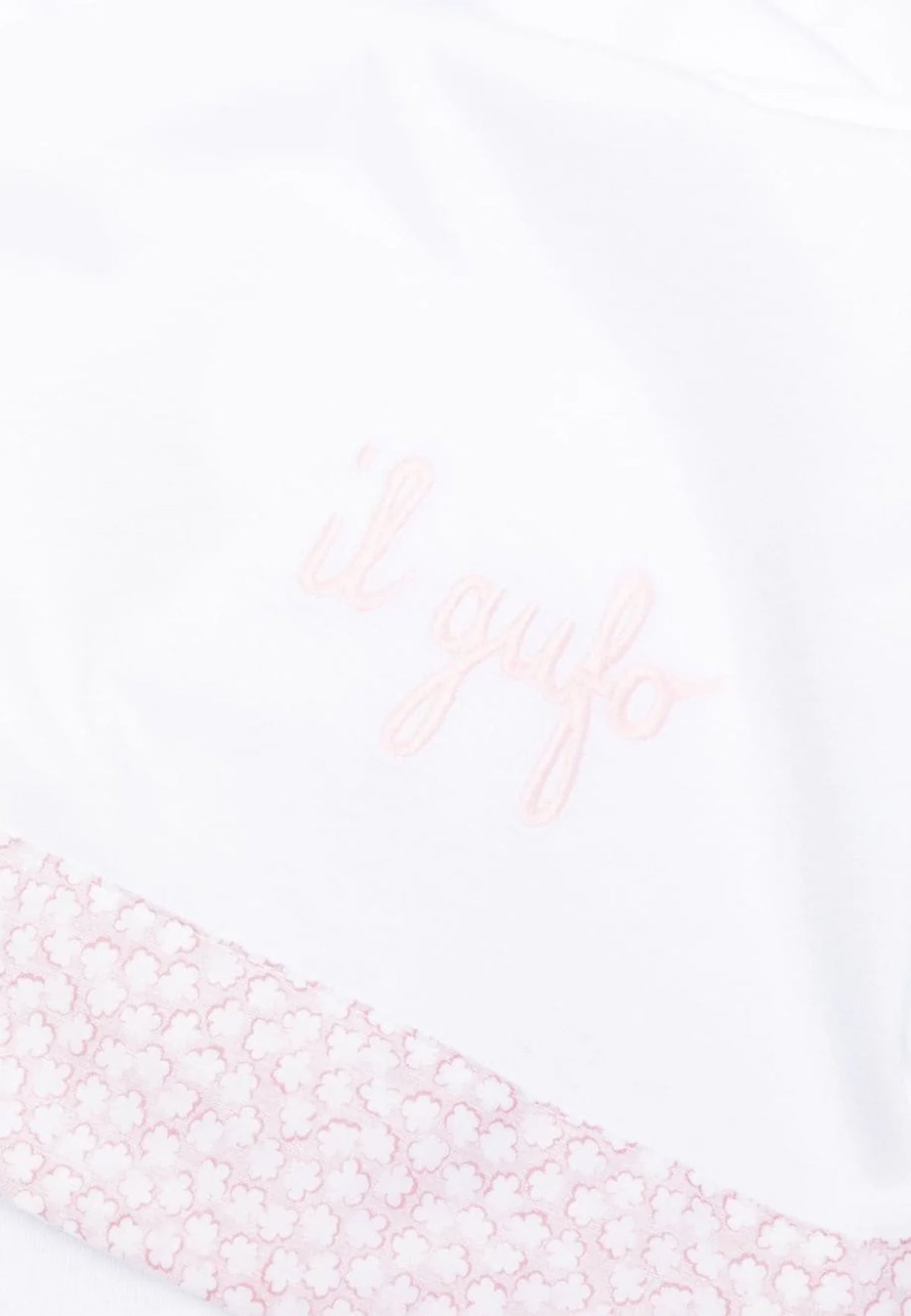 ViaMonte Shop | Il Gufo copertina bianca/rosa neonata in cotone