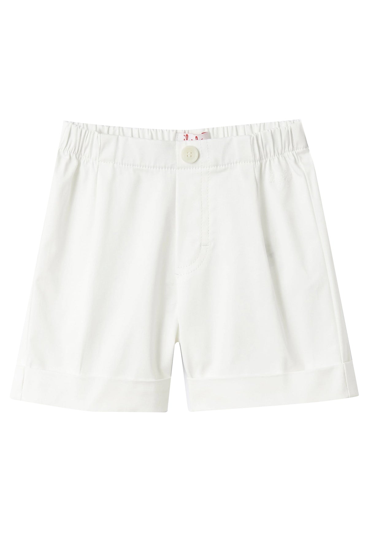 ViaMonte Shop | Il Gufo bermuda bianco neonato in cotone