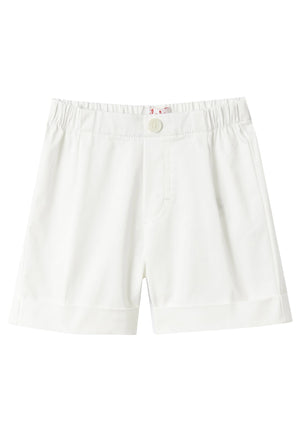ViaMonte Shop | Il Gufo bermuda bianco neonato in cotone
