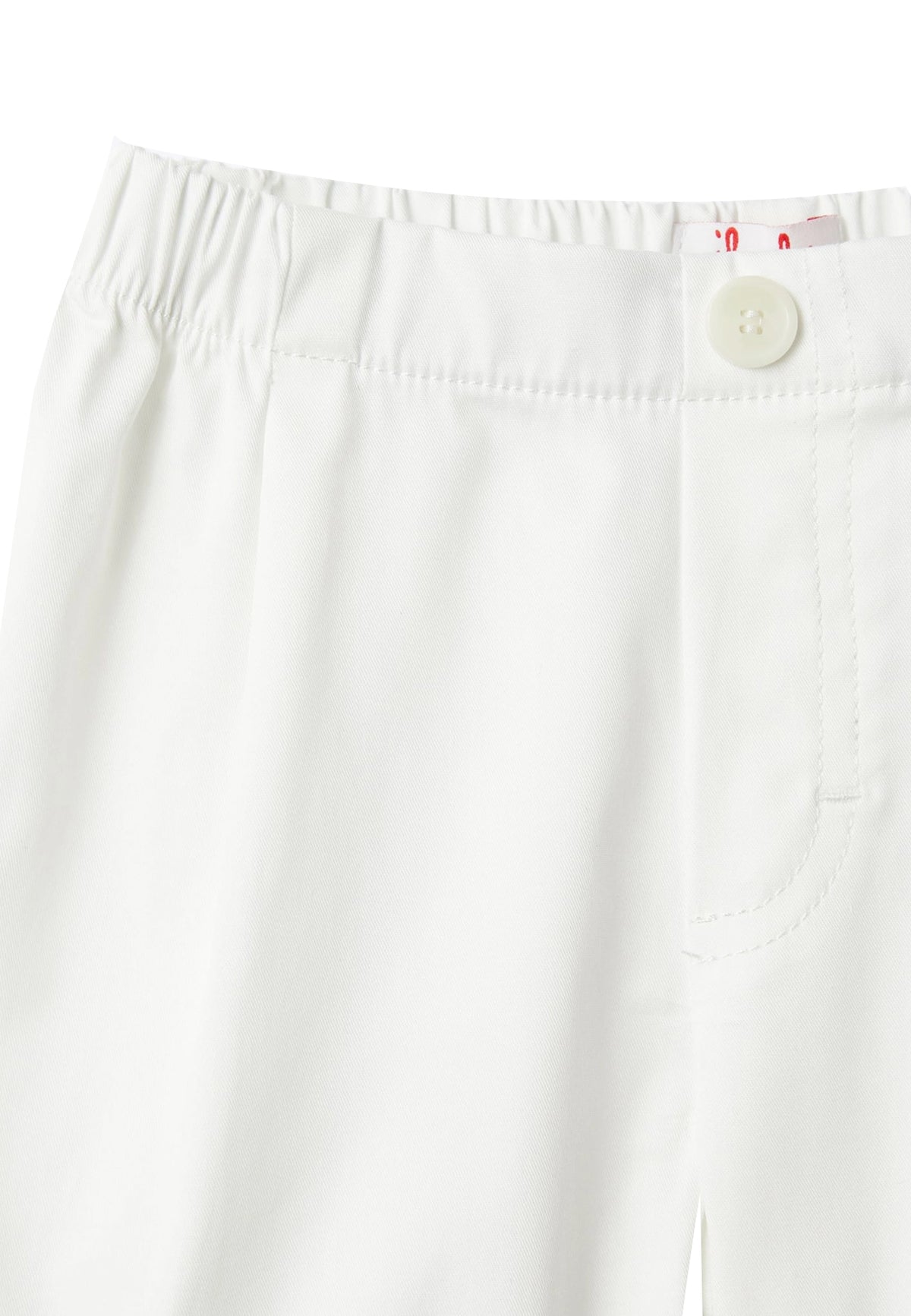 ViaMonte Shop | Il Gufo bermuda bianco neonato in cotone