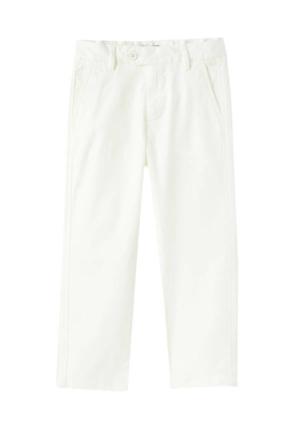 ViaMonte Shop | Il Gufo pantalone bianco bambino in cotone