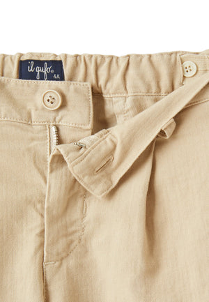 ViaMonte Shop | Il Gufo pantalone beige bambino in cotone