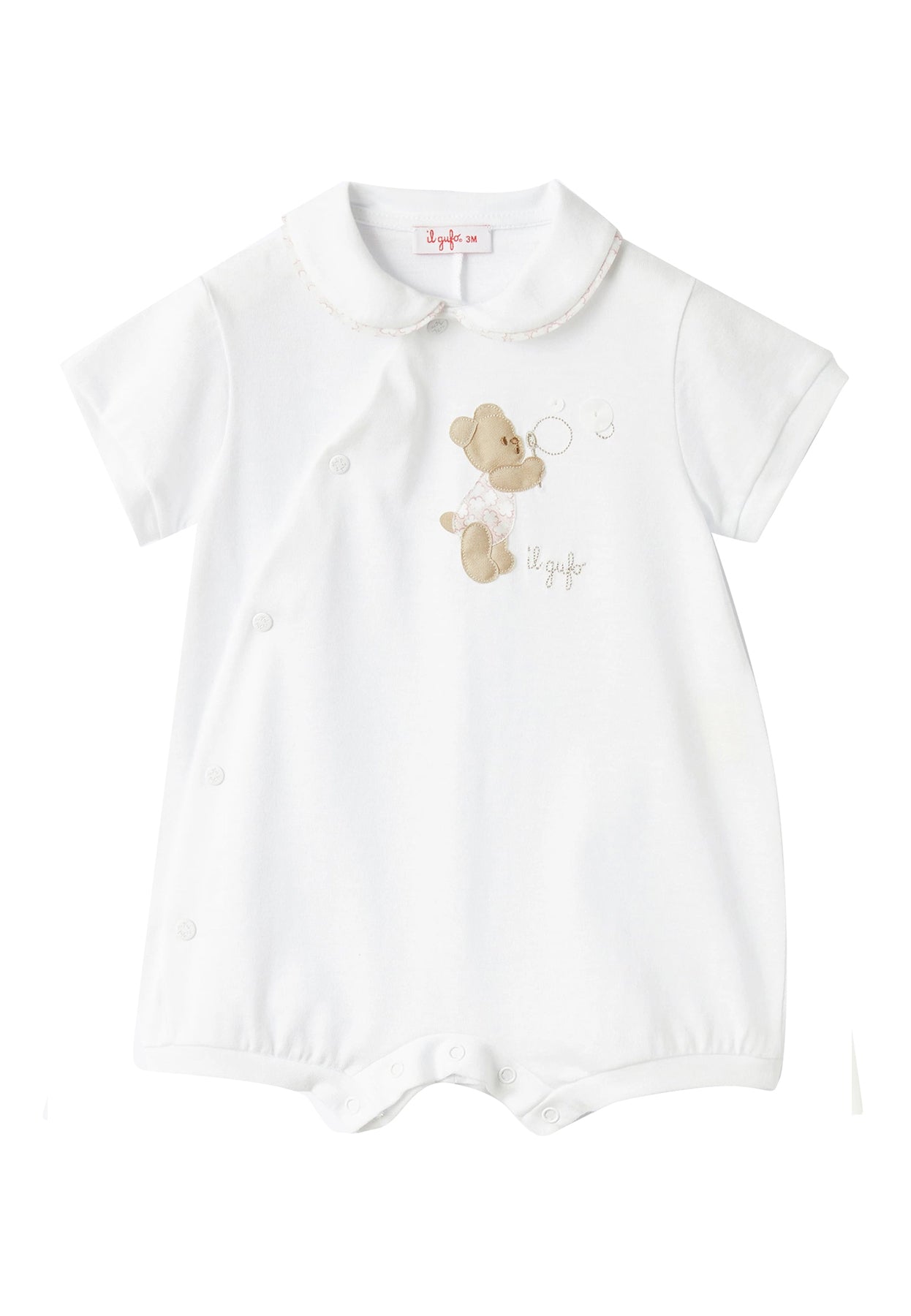 ViaMonte Shop | Il Gufo tutina bianca neonata in cotone