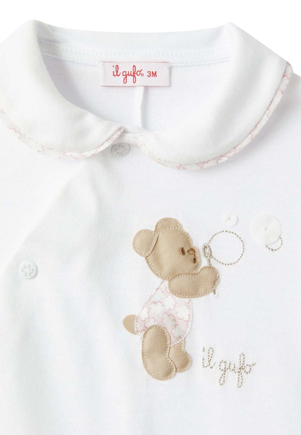 ViaMonte Shop | Il Gufo tutina bianca neonata in cotone