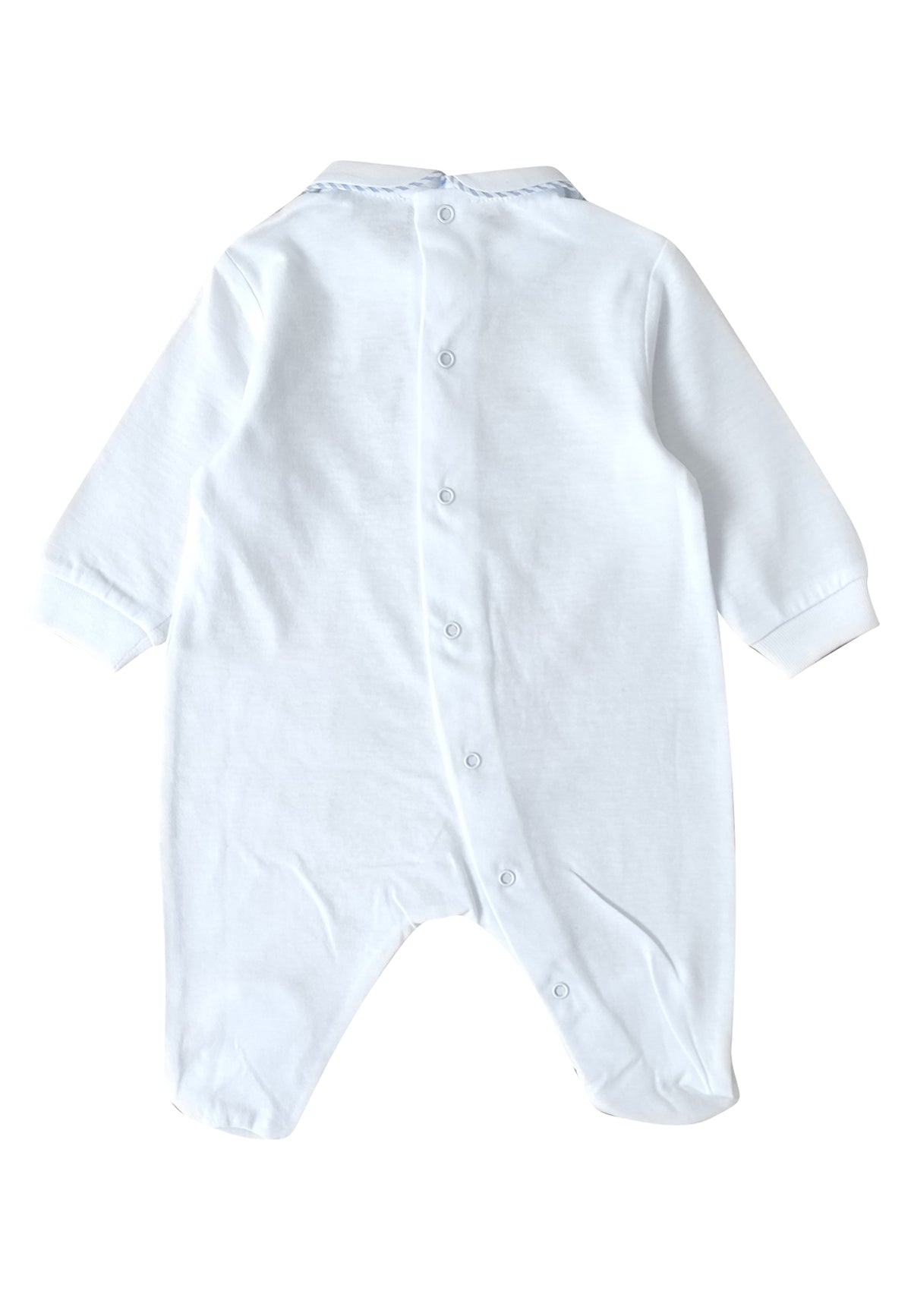 ViaMonte Shop | Il Gufo tutina bianca neonato in cotone